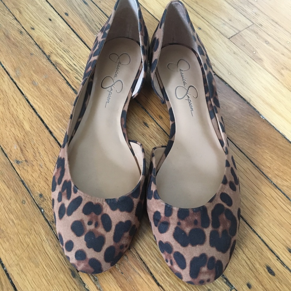 Jessica Simpson Leopard Print Flats sz 10